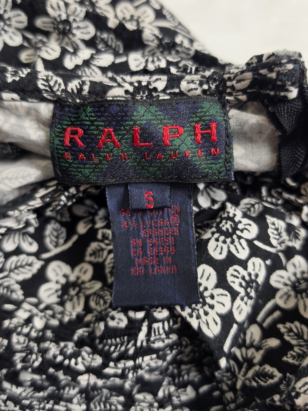 Vintage 90s Ralph Lauren Floral Off Shoulder Ruffle Mini Dress S - Picture 5 of 6